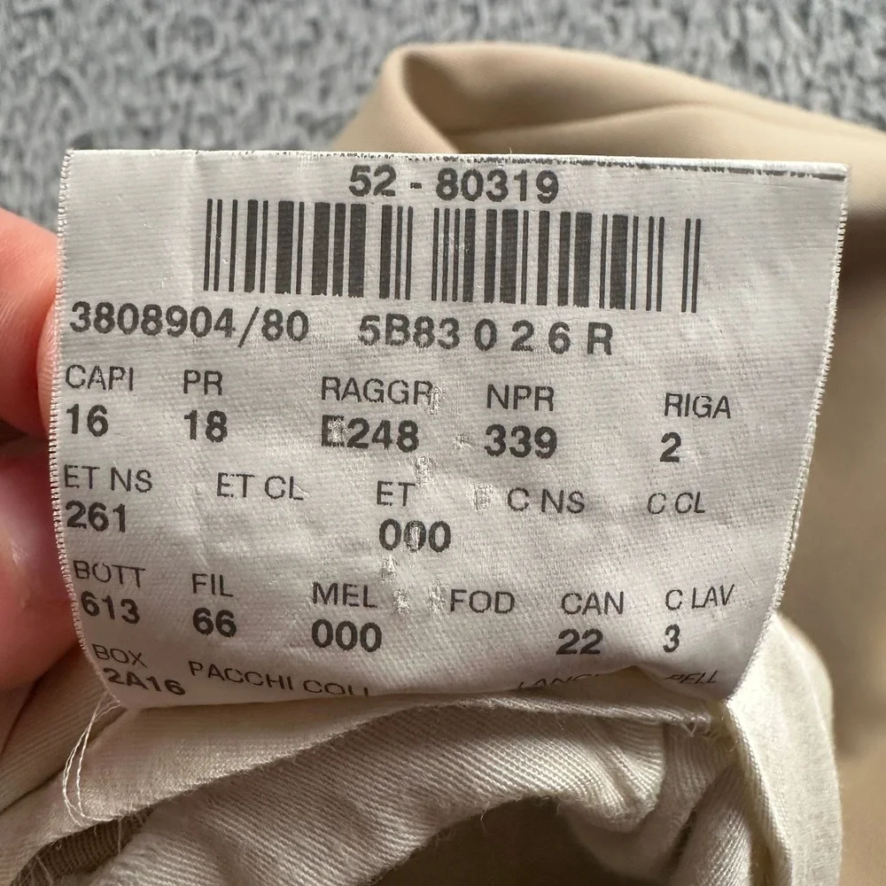 Vtg Polo Ralph Lauren Dress Pants Mens 40(38 Fit)Beige Pleated Virgin Wool Italy